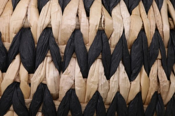 Кошик Паперія 28/31х20 см чорний із бежевим