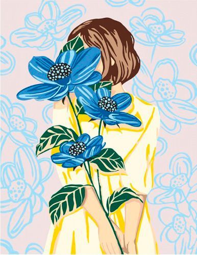 Картина по номерам Девушка-тайна Rosa Start 