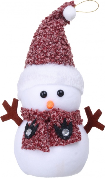 Підвіска Сніговик пінопласт мікс 4 види 14 см 