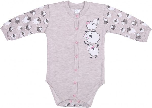 Боді дитяче для дівчинки Baby Veres Sheep heat р.68 коричневий 