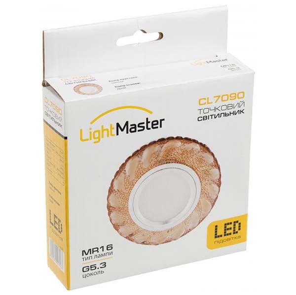 Светильник точечный LightMaster с LED-подсветкой GU5.3 4000 К чайный CL7090 чайний 