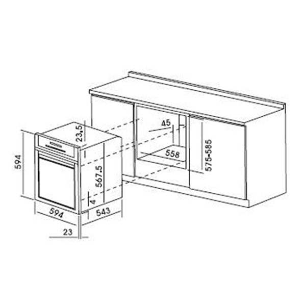 Духовой шкаф электрический Pyramida F 40 MR White