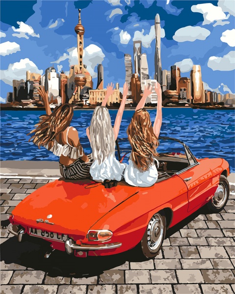 Картина по номерам Девочки-подружки Идейка 