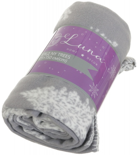 Плед NY Trees 125x150 см сірий Luna 