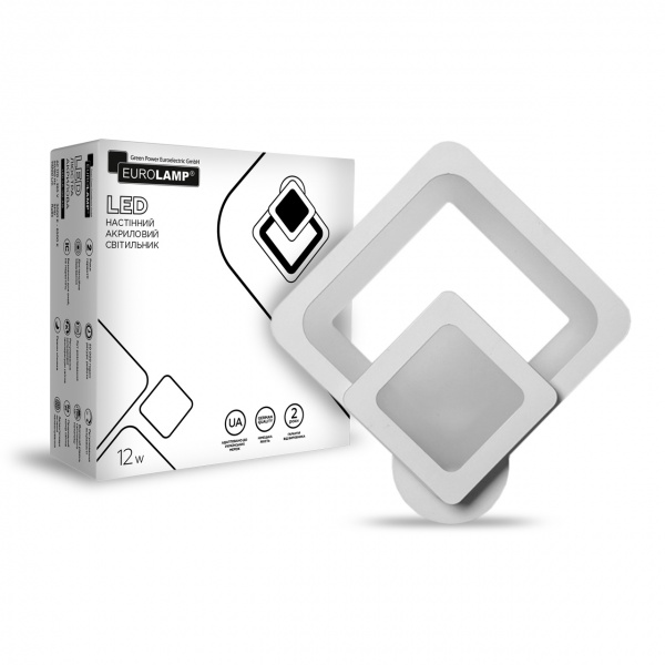 Бра Eurolamp LED A21 12 Вт бело-серебряный LED-BRAS-12-A21 