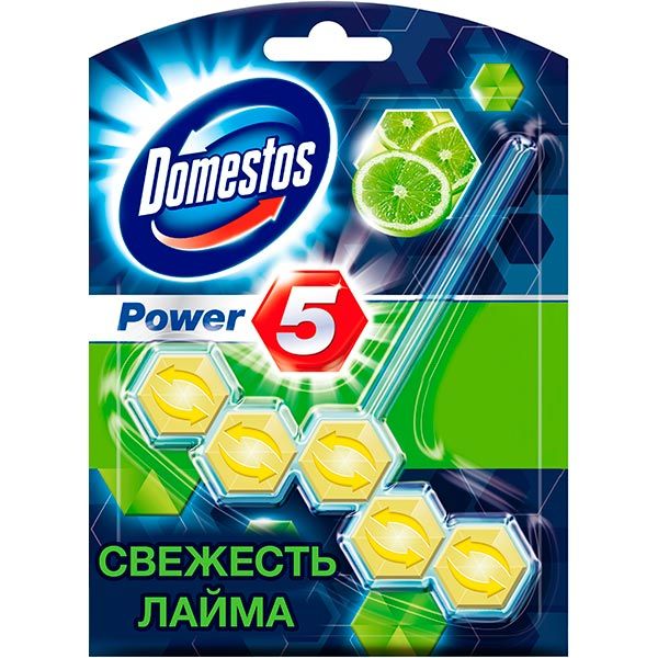 Туалетный блок Domestos Power 5 Свежесть лайма 67217600 