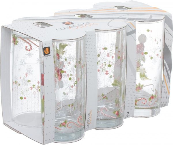 Набор стаканов Снеговик 260 мл 6 шт. 91206/D298 Uniglass