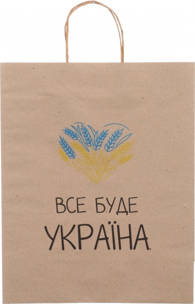 Пакет паперовий ХL Серце крафт Gift K