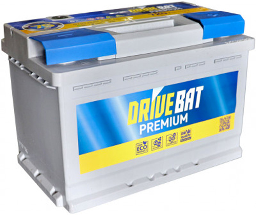 Аккумулятор автомобильный Monbat Drivebat Premium 6СТ-63 Низкополая Е 63Ah 600A 12V «+» справа