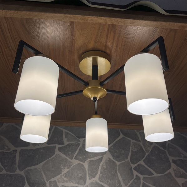 Люстра потолочная Blitz 5x60 Вт E27 черный/золото 8250-45 