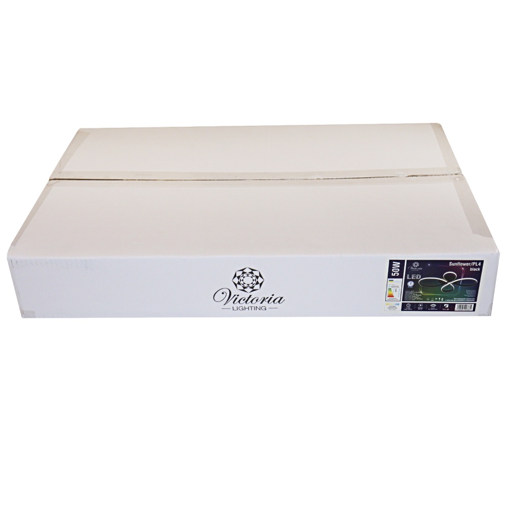 Люстра светодиодная Victoria Lighting с пультом 50 Вт черный Sunflower/PL4 black