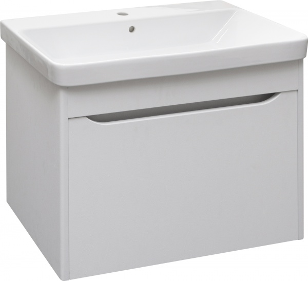 Тумба підвісна Botticelli Livorno - 80 структурний білий з умивальником Luxury-80