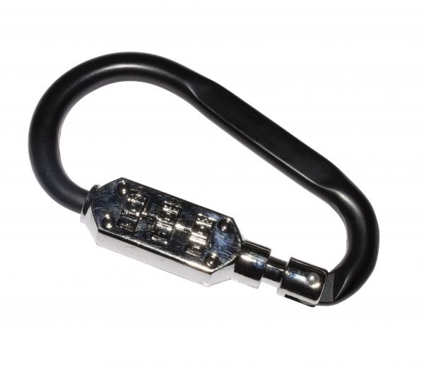 Карабин D-образный 93х56x8 мм с кодовым замком 