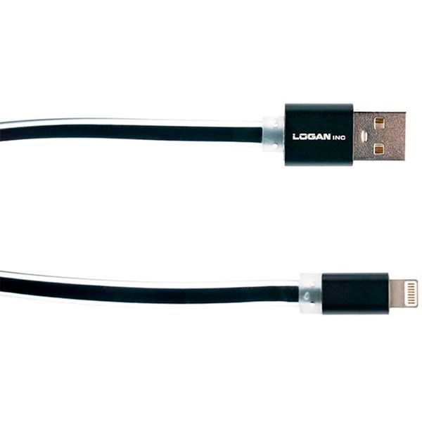 Кабель Logan Apple Lightning to USB 1 м Black EL118-010BK