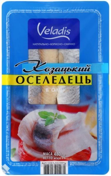 Оселедець Veladis філе в олії Матьє Козацький 240 г