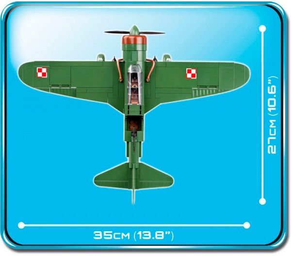 Конструктор Cobi Вторая Мировая Война Самолет PZL Карась P-23B COBI-5522
