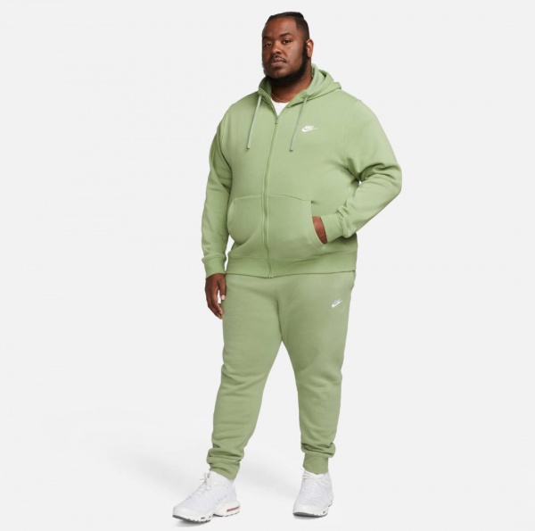 Джемпер Nike M NSW CLUB HOODIE FZ BB BV2645-386 р. XL зелений