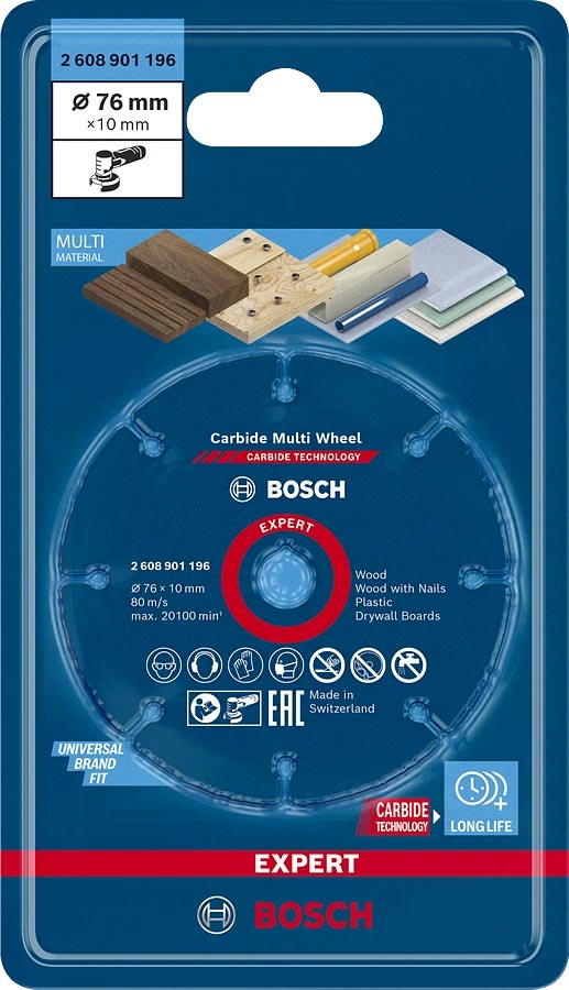 Круг відрізний Bosch Carbide 76х10 мм 1 шт. 2608901196