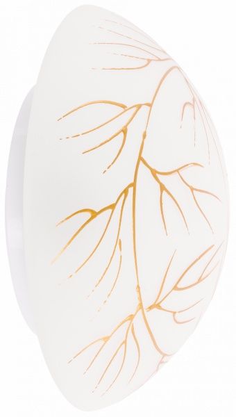 Світильник настінний Укрсвітло НПБ Водоросли 1x60 Вт E27 білий із малюнком 12136 