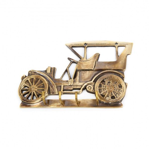 Вешалка с крючками Автомобиль 1086 12x18,5 см бронзовый 