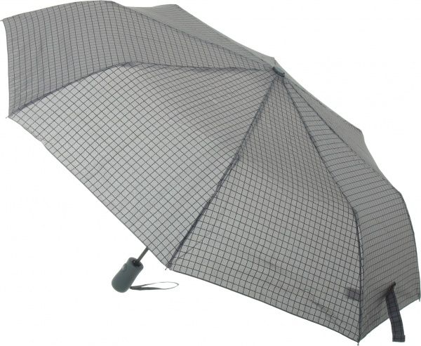 Зонт Абстракция, складной, автомат серый 
