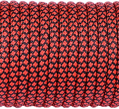 Паракорд C&M tactical нейлон SURVIVAL 10 м 4 мм черный с красным 0,08 кг