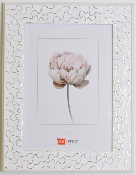 Рамка для фото Арт-Сервіс ЕА-01845 1 фото 21х30 см білий із золотистим 