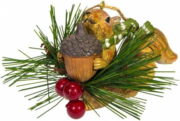 Підвіска Білочка з жолудем 6 см WF150519  