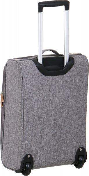 Чемодан серый на колесах 44х22х66 см 