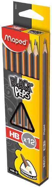 Олівець чорнографітний Black Peps HB без гумки Maped