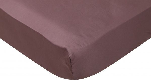 Простынь на резинке Mono brown D 200x200 см коричневый La Nuit 