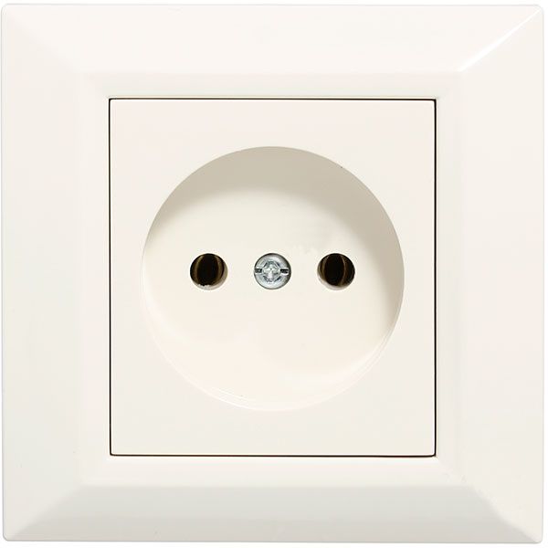 Розетка Underprice Vesta без заземлення кремова