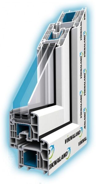 Окно поворотно-откидное VIKNALAND В 70 800x1200 мм правое (К) 