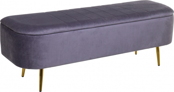 Скриня-пуф Christian 120х38х42 см темно-сірий 