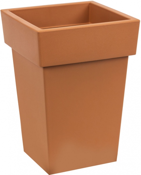 Горщик пластиковий Prosperplast Lofly square квадратний 7,2л теракот (70720-624) 