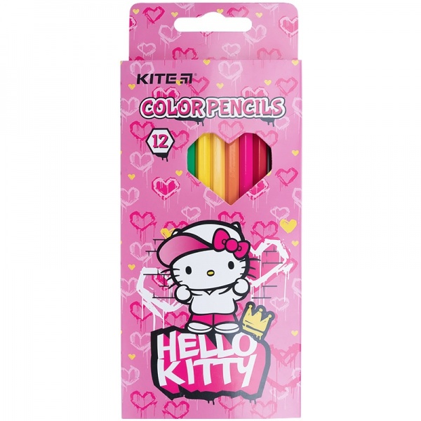 Карандаши цветные Hello Kitty 12 шт. HK21-051 KITE