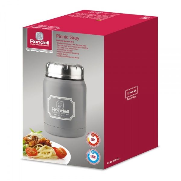 Термос для їжі Grey Picnic 0,5 л RDS-943 Rondell