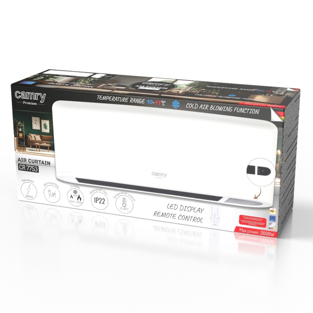 Тепловентилятор настенный Camry CR-7753