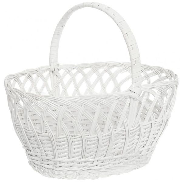 Кошик плетений 38х27х34 см 1342 білий 