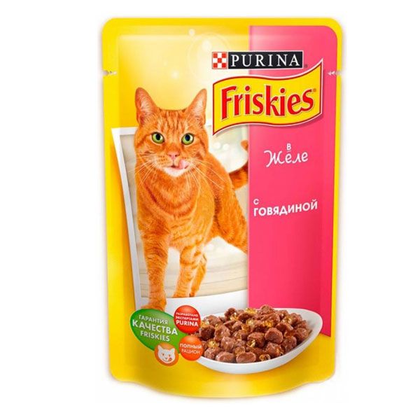 Корм Purina Friskies з яловичиною в желе 100 г