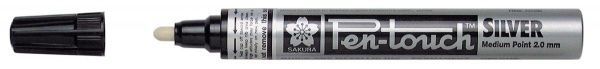Маркер Sakura Pen-Touch середній MEDIUM 2.0 мм 41502 срібний 
