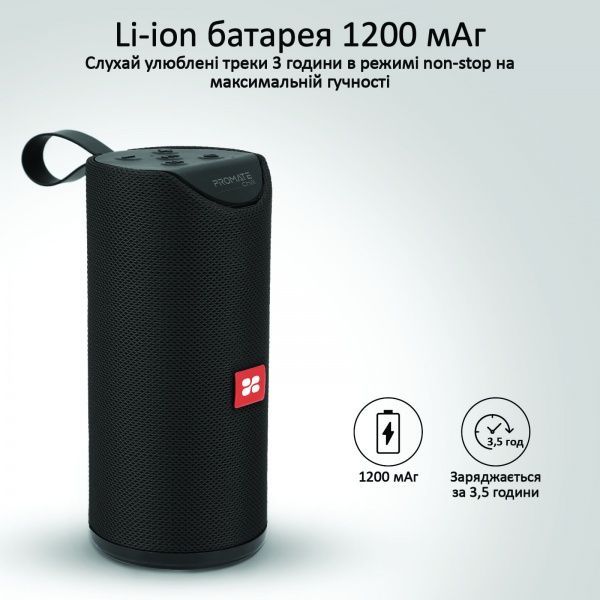 Портативна колонка Promate Chill 6W IPX4 2.0 black 