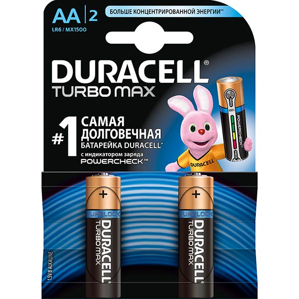 Батарейка Duracell LR06 МХ1500 Turbo 2 шт
