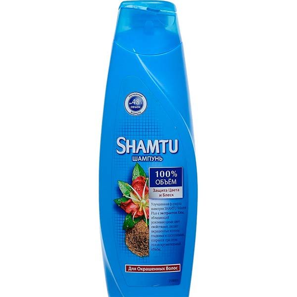 Шампунь Shamtu Захист кольору та блиск з екстрактом хни 360 мл