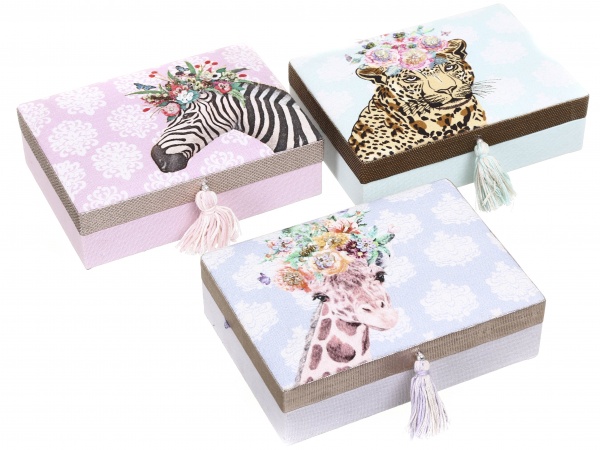Набор ящиков декоративных Crazy Animals 18x13x5cm, 3 шт. HOFF