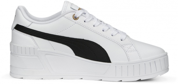 Кроссовки Puma KARMEN WEDGE PUMA WHITE-PUMA BLACK-GOLD 39098502 р.40 белый