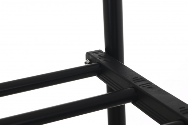 Держатель для одежды PROзапас 890х510х108 (1840) мм двойной раскладной с полками черный