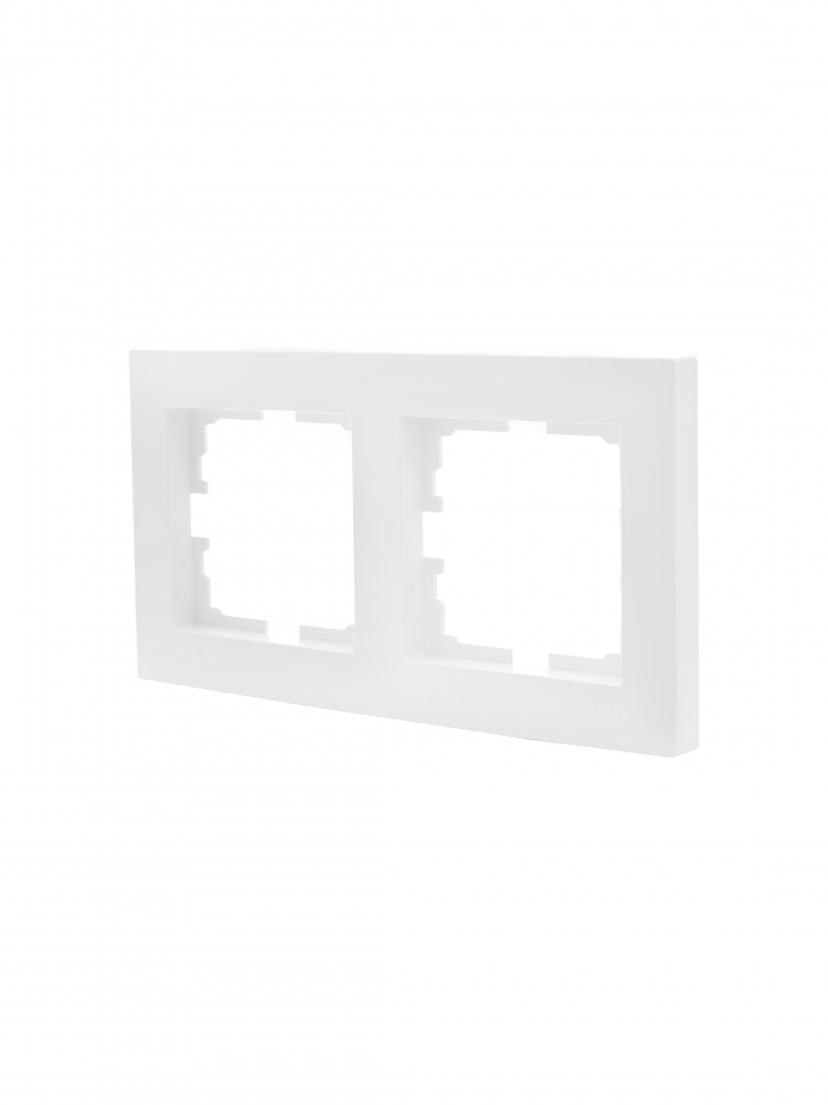 Рамка двухместная Lezard Vesna горизонтальная белый 742-0200-147