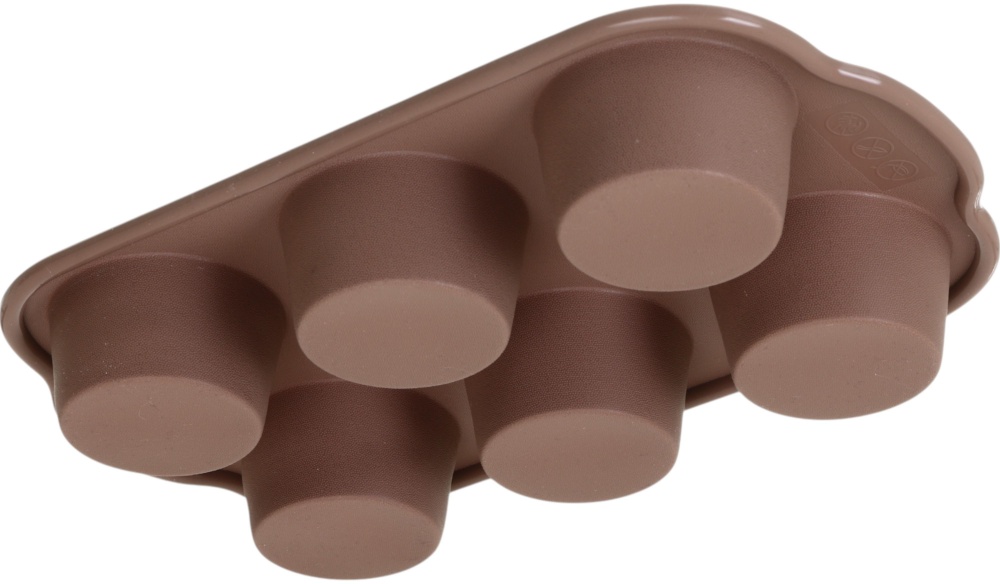 Форма для випікання кексу Smart Kitchen by Flamberg на 6 шт. Peach&Brown 30х18х4 см коричневий