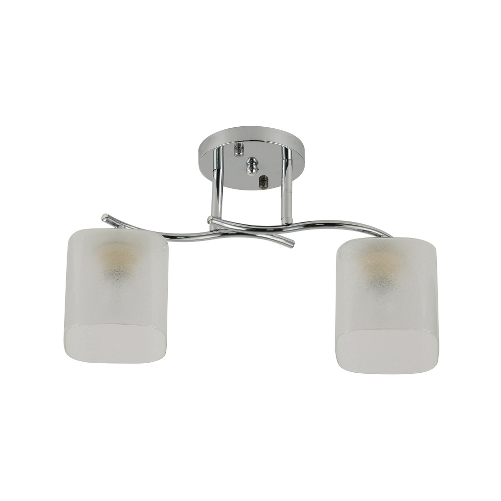 Люстра Miorro Lorenza 400х110х240 мм метал/скло 2x40 Вт E27 хром 51-311-109